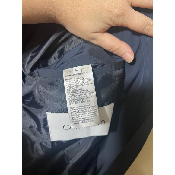 Calvin Klein Thermolite Trench Coat Jacket Men’s Size Size 50 Black - Picture 11 of 11